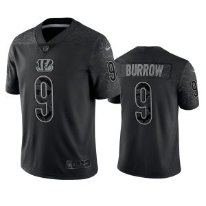 Joe Burrow Cincinnati Bengals Black Reflective Limited Jersey