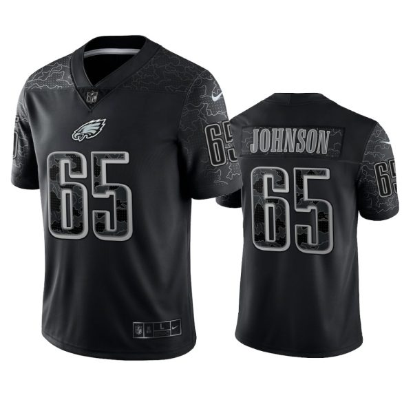 Lane Johnson Philadelphia Eagles Black Reflective Limited Jersey