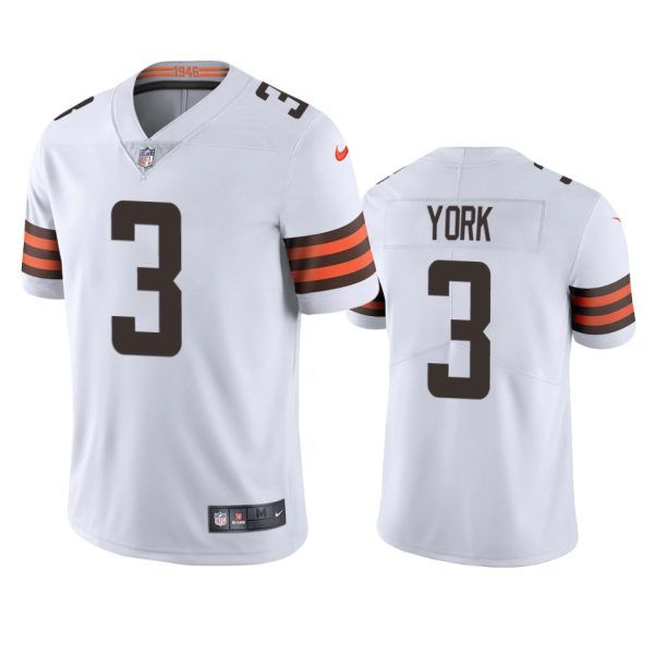 Cade York Cleveland Browns White Vapor Limited Jersey