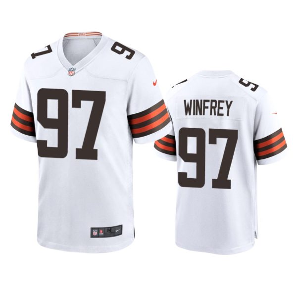 Perrion Winfrey Cleveland Browns White Game Jersey