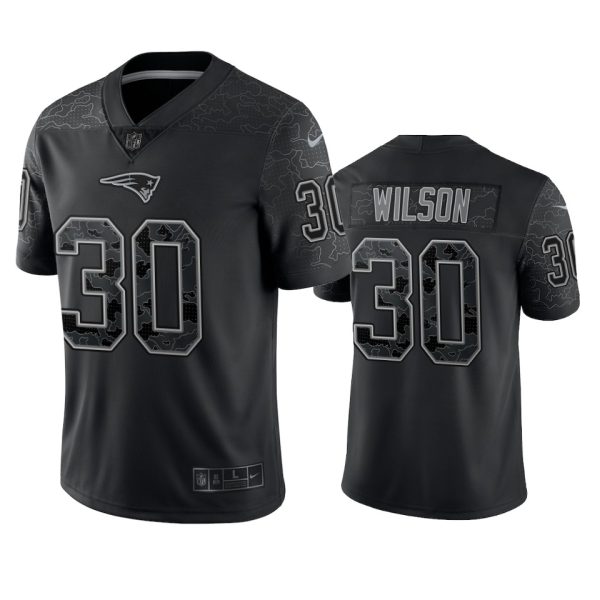 Mack Wilson New England Patriots Black Reflective Limited Jersey