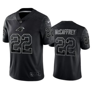 Christian McCaffrey Carolina Panthers Black Reflective Limited Jersey