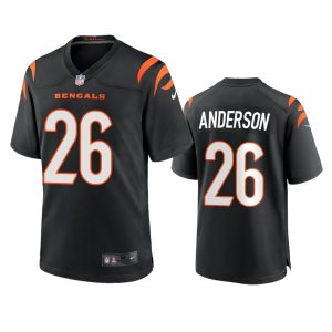 Tycen Anderson Cincinnati Bengals Black Game Jersey