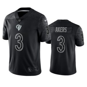 Cam Akers Los Angeles Rams Black Reflective Limited Jersey