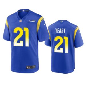 Russ Yeast Los Angeles Rams Royal Game Jersey