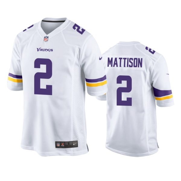 Alexander Mattison Minnesota Vikings White Game Jersey