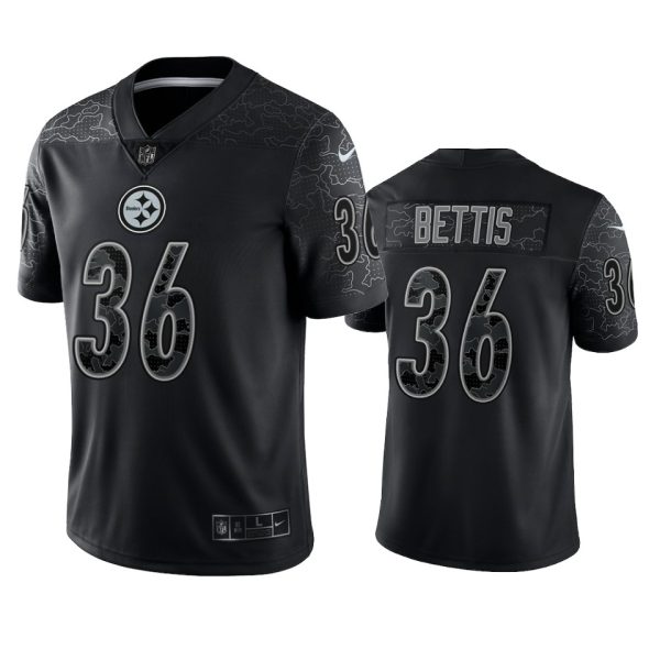 Jerome Bettis Pittsburgh Steelers Black Reflective Limited Jersey