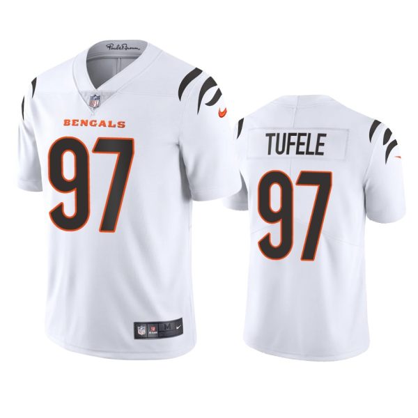 Jay Tufele Cincinnati Bengals White Vapor Limited Jersey