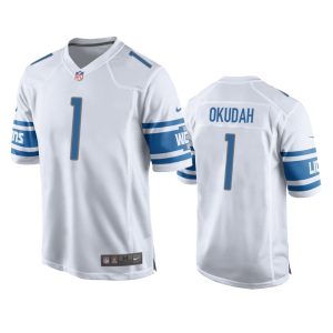 Jeff Okudah Detroit Lions White Game Jersey