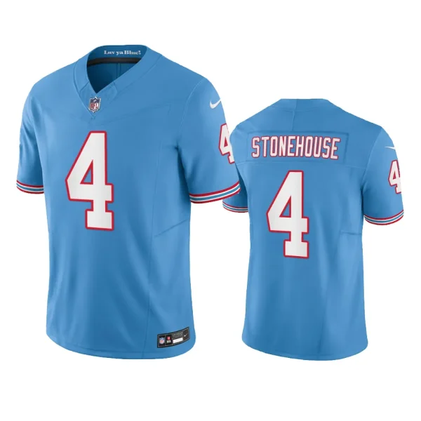 Ryan Stonehouse Tennessee Titans Light Blue Oilers Throwback Limited Jersey