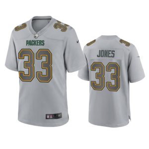 Aaron Jones Green Bay Packers Gray Atmosphere Fashion Game Jersey