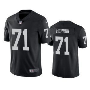 Justin Herron Las Vegas Raiders Black Vapor Limited Jersey