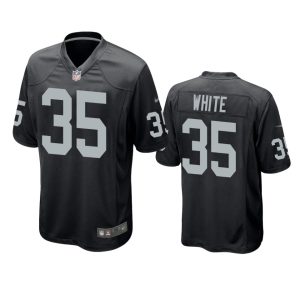 Zamir White Las Vegas Raiders Black Game Jersey