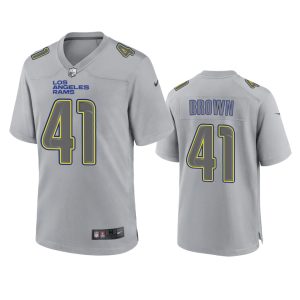 Malcolm Brown Los Angeles Rams Gray Atmosphere Fashion Game Jersey