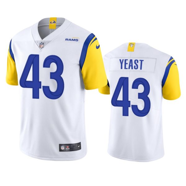 Russ Yeast Los Angeles Rams White Vapor Limited Jersey