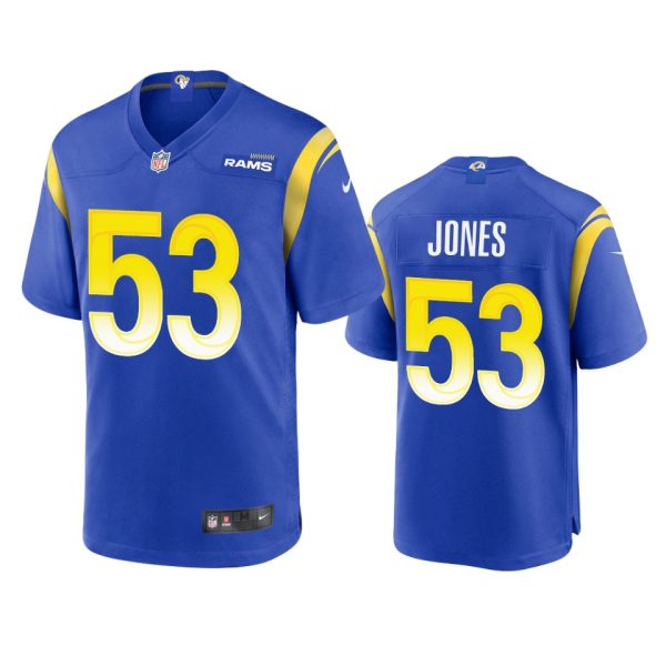 Ernest Jones Los Angeles Rams Royal Game Jersey