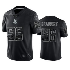 Garrett Bradbury Minnesota Vikings Black Reflective Limited Jersey