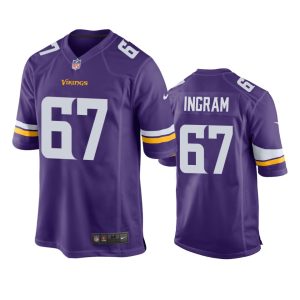 Ed Ingram Minnesota Vikings Purple Game Jersey