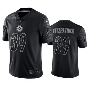 Minkah Fitzpatrick Pittsburgh Steelers Black Reflective Limited Jersey