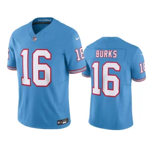 Treylon Burks Tennessee Titans Light Blue Oilers Throwback Limited Jersey