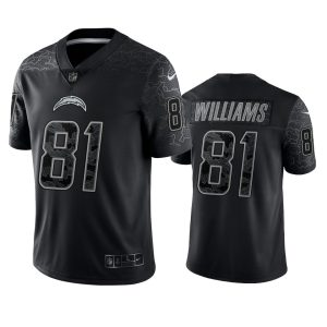 Mike Williams Los Angeles Chargers Black Reflective Limited Jersey