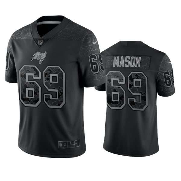 Shaq Mason Tampa Bay Buccaneers Black Reflective Limited Jersey