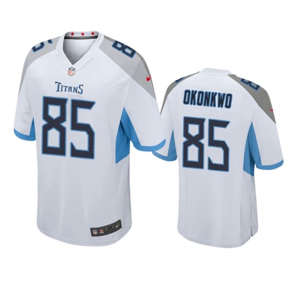 Chigoziem Okonkwo Tennessee Titans White Game Jersey