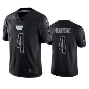 Taylor Heinicke Washington Commanders Black Reflective Limited Jersey