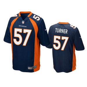 Billy Turner Denver Broncos Navy Game Jersey