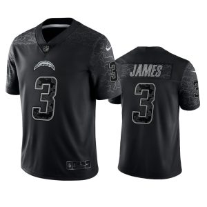 Derwin James Los Angeles Chargers Black Reflective Limited Jersey