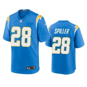 Isaiah Spiller Los Angeles Chargers Powder Blue Game Jersey