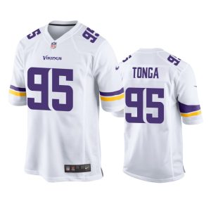 Khyiris Tonga Minnesota Vikings White Game Jersey