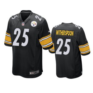 Ahkello Witherspoon Pittsburgh Steelers Black Game Jersey