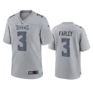 Caleb Farley Tennessee Titans Gray Atmosphere Fashion Game Jersey
