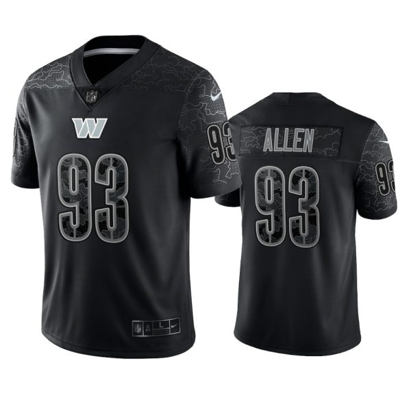 Jonathan Allen Washington Commanders Black Reflective Limited Jersey