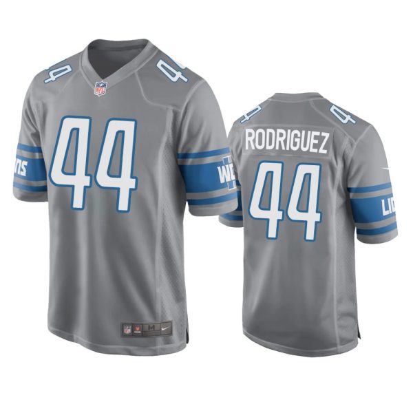 Malcolm Rodriguez Detroit Lions Silver Game Jersey