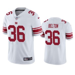 Dane Belton New York Giants White Vapor Limited Jersey