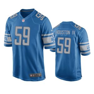 James Houston IV Detroit Lions Blue Game Jersey