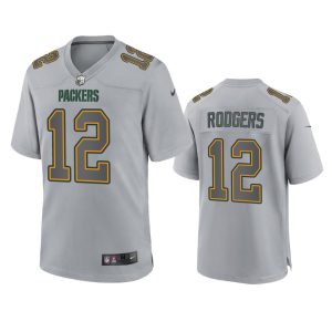Aaron Rodgers Green Bay Packers Gray Atmosphere Fashion Game Jersey
