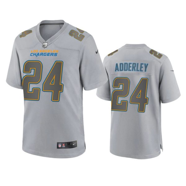 Nasir Adderley Los Angeles Chargers Gray Atmosphere Fashion Game Jersey