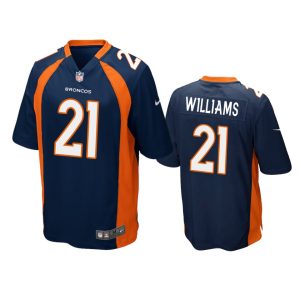 K'Waun Williams Denver Broncos Navy Game Jersey