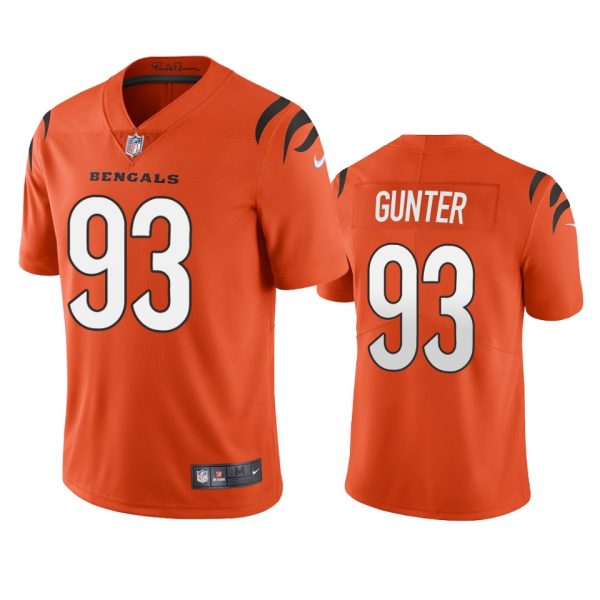 Jeffrey Gunter Cincinnati Bengals Orange Vapor Limited Jersey