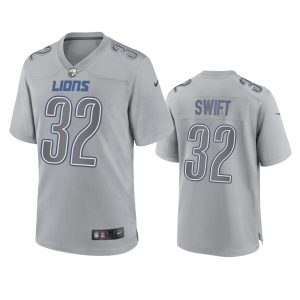 D'Andre Swift Detroit Lions Gray Atmosphere Fashion Game Jersey