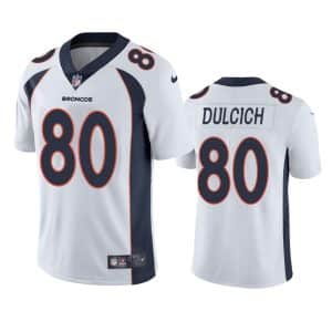 Greg Dulcich Denver Broncos White Vapor Limited Jersey