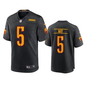 Tress Way Washington Commanders Black Alternate Game Jersey