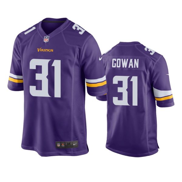 Tay Gowan Minnesota Vikings Purple Game Jersey