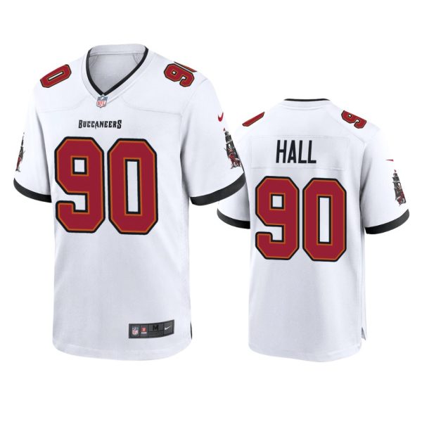 Logan Hall Tampa Bay Buccaneers White Game Jersey