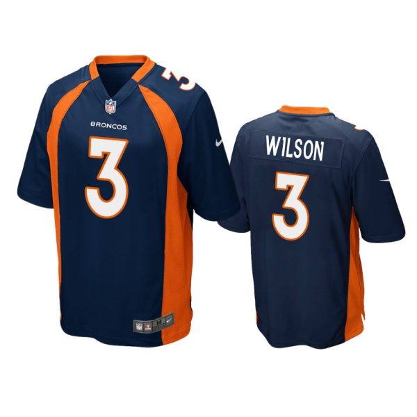 Russell Wilson Denver Broncos Navy Game Jersey