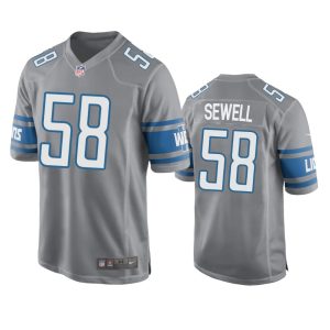 Penei Sewell Detroit Lions Silver Game Jersey