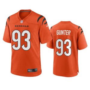 Jeffrey Gunter Cincinnati Bengals Orange Game Jersey